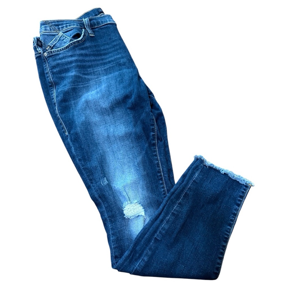 Rock & Republic Women’s Distressed Dark Wash Blue Jeans Kashmiere Size 14M